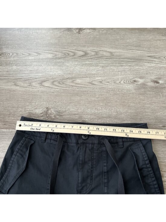 Vince Utility Crop Pants Womens 10 Black Ankle Cropped Belted - Picture 8 of 16